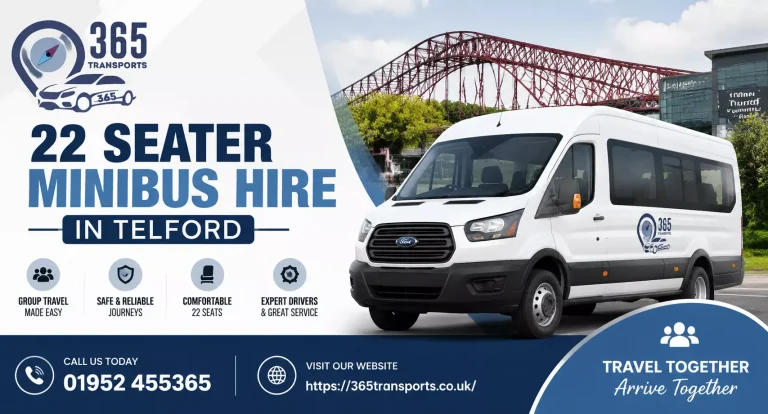 22 Seater Minibus Hire in Telford | 365 Transports UK