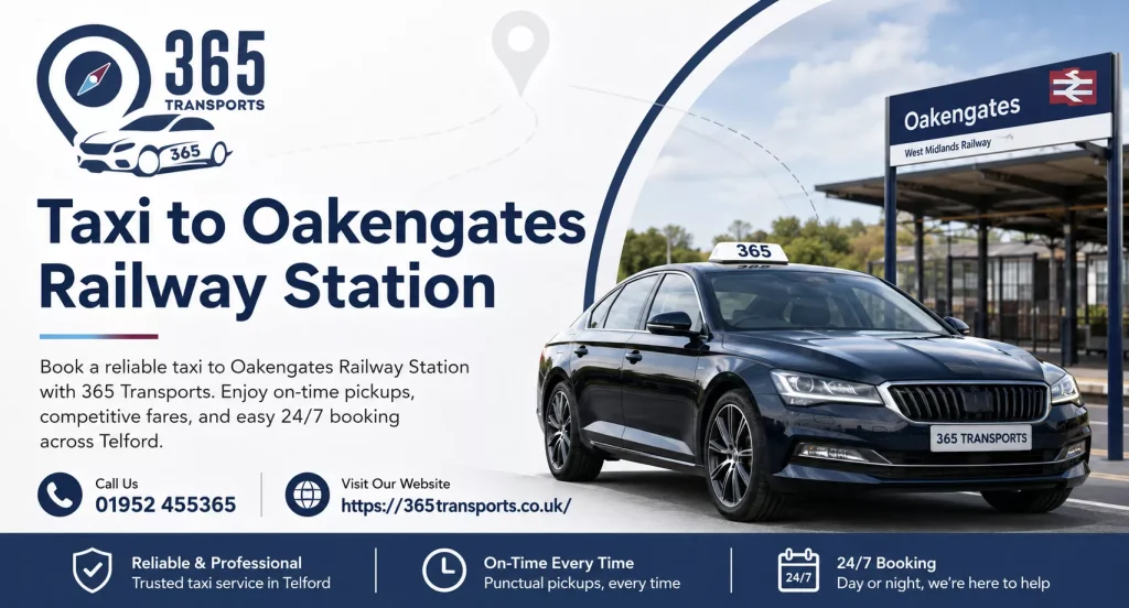 Taxi to Oakengates Railway Station | 365 Transports