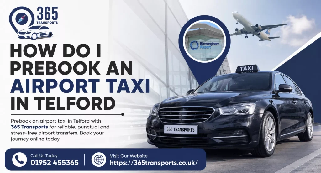 How do I Prebook an Airport Taxi in Telford | 365 Transports
