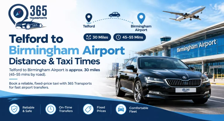 Telford to Birmingham Airport Distance & Taxi Times | 365 Transports